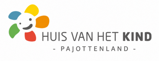 Logo van Huis van het Kind Pajottenland met een kleurrijke bloem en een glimlachend gezicht. (vergroot foto)